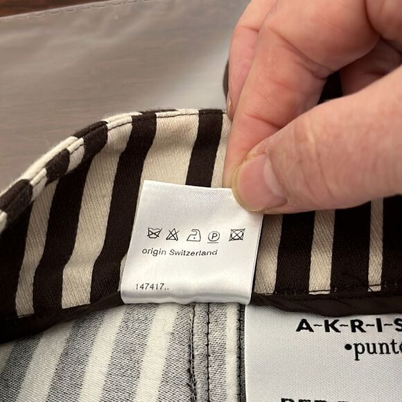 Akris Punto Bergdorf Goodman Striped Cropped side Zipper Pants Switzerland - Picture 6 of 10